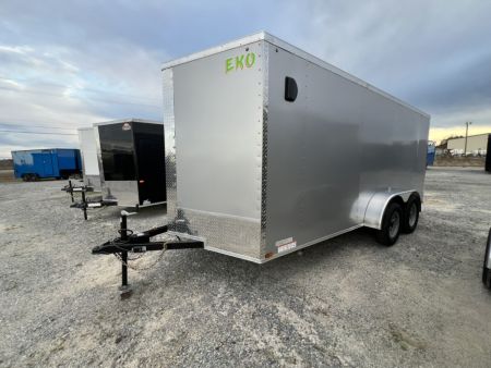 New 2027 Arising 7x14 Tandem Axle EKO Enclosed Cargo Trailer – Gray Polycore