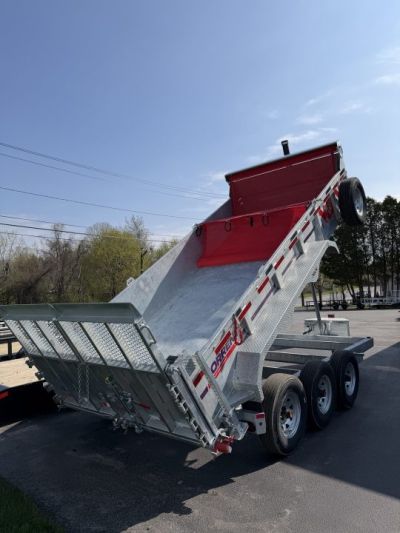 New 2026 N&N 7X16 Galvanized Tri-axle Dump Trailer 21K