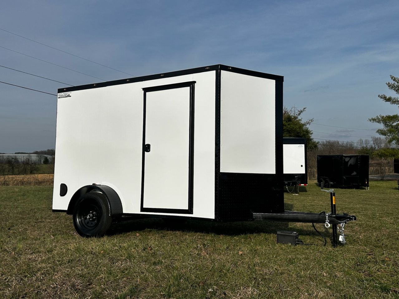 New 2026 6X10 -Enclosed Trailer -3500LB Single Axle -White Poly - Blackout