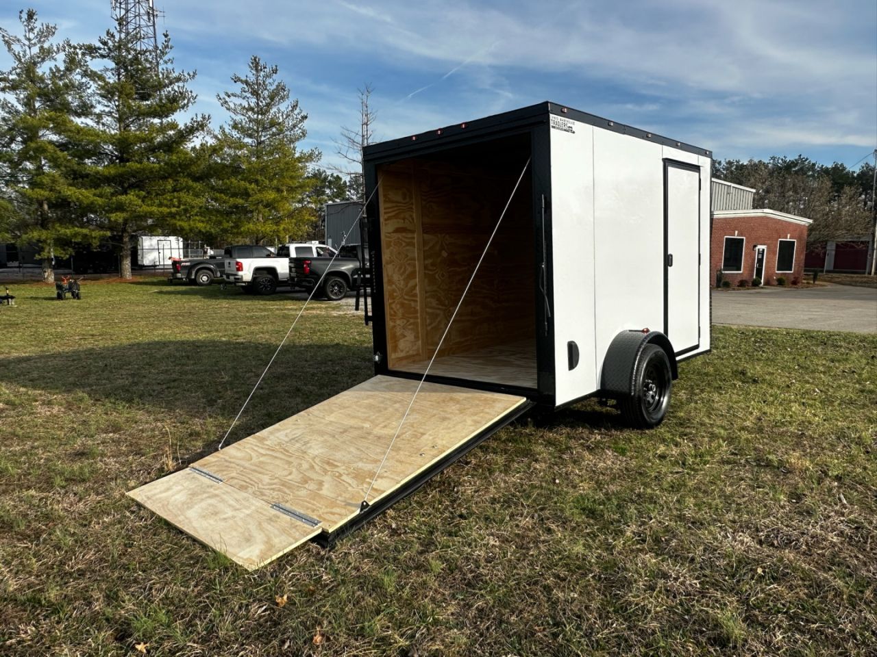 New 2026 6X10 -Enclosed Trailer -3500LB Single Axle -White Poly - Blackout