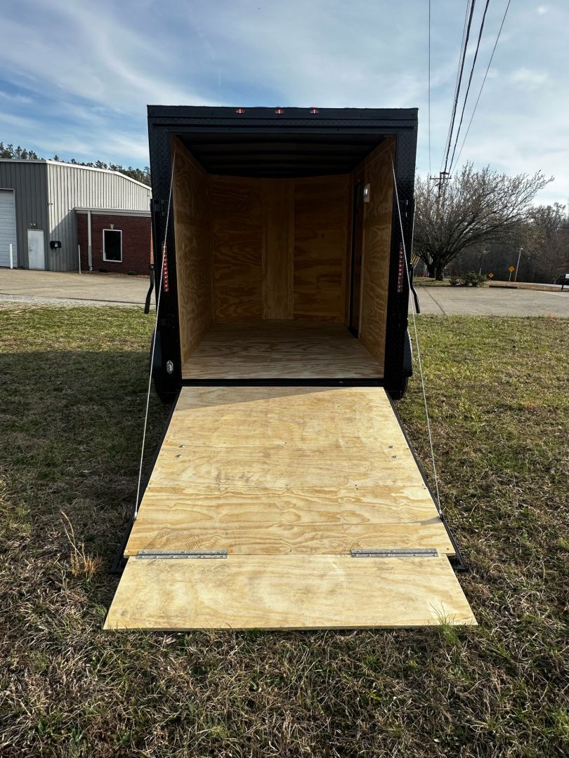 New 2026 6X10 -Enclosed Trailer -3500LB Single Axle -White Poly - Blackout