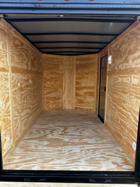 New 2026 6X10 -Enclosed Trailer -3500LB Single Axle -White Poly - Blackout