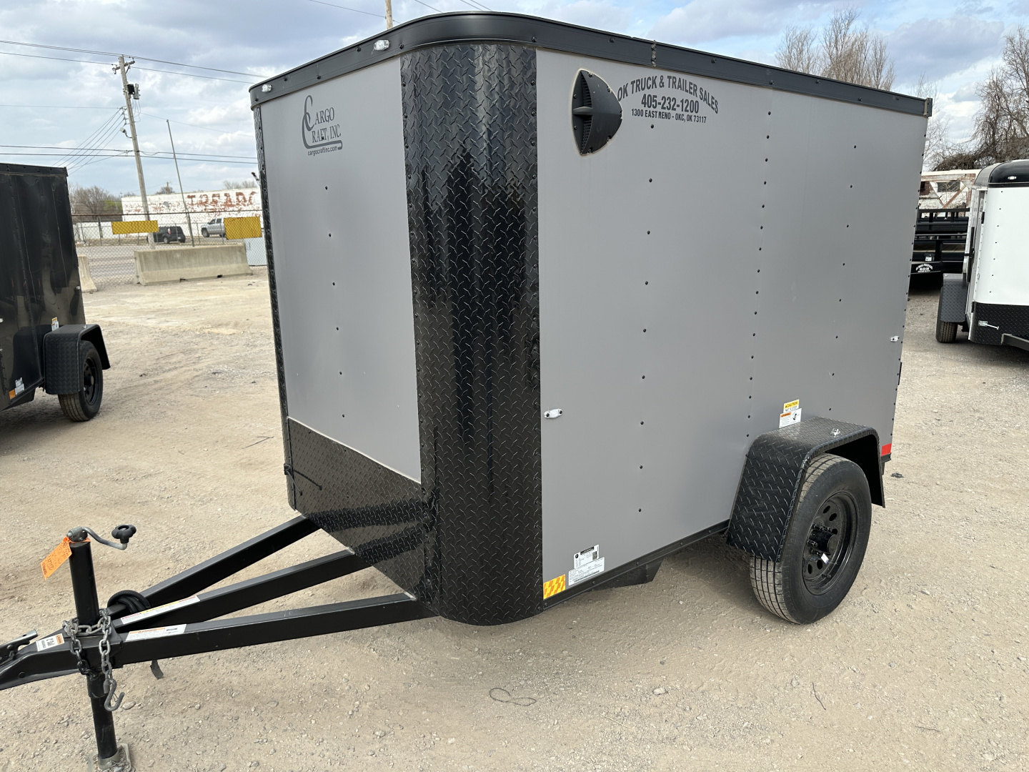 New 2026 Cargo Craft 5'x8'x5' Elite Flat Nose Matte Charcoal Gray Enclosed Cargo / Enclosed Trailer