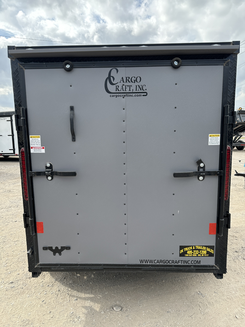 New 2026 Cargo Craft 5'x8'x5' Elite Flat Nose Matte Charcoal Gray Enclosed Cargo / Enclosed Trailer