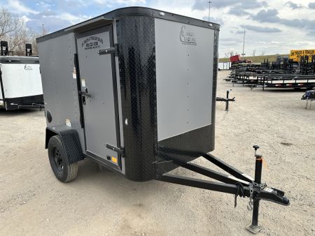 New 2026 Cargo Craft 5'x8'x5' Elite Flat Nose Matte Charcoal Gray Enclosed Cargo / Enclosed Trailer