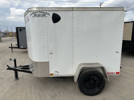 New 2024 Cargo Craft 5'x8'x5' Elite V Nose Single Axle with Single Rear Swing Door Cargo / Enclosed Trailer