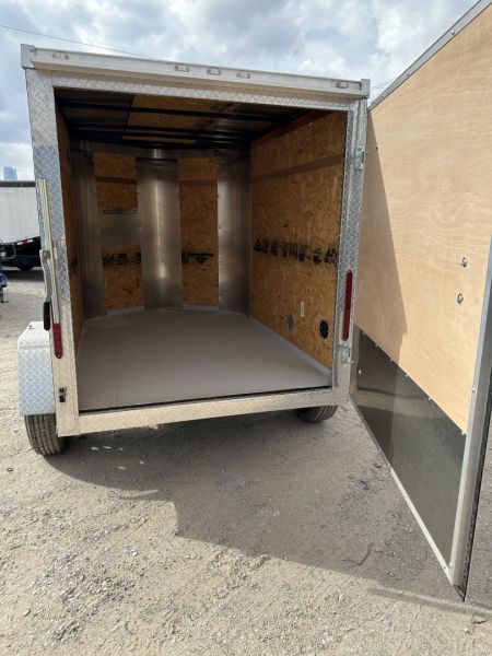 New 2024 Cargo Craft 5'x8'x5' Elite V Nose Single Axle with Single Rear Swing Door Cargo / Enclosed Trailer