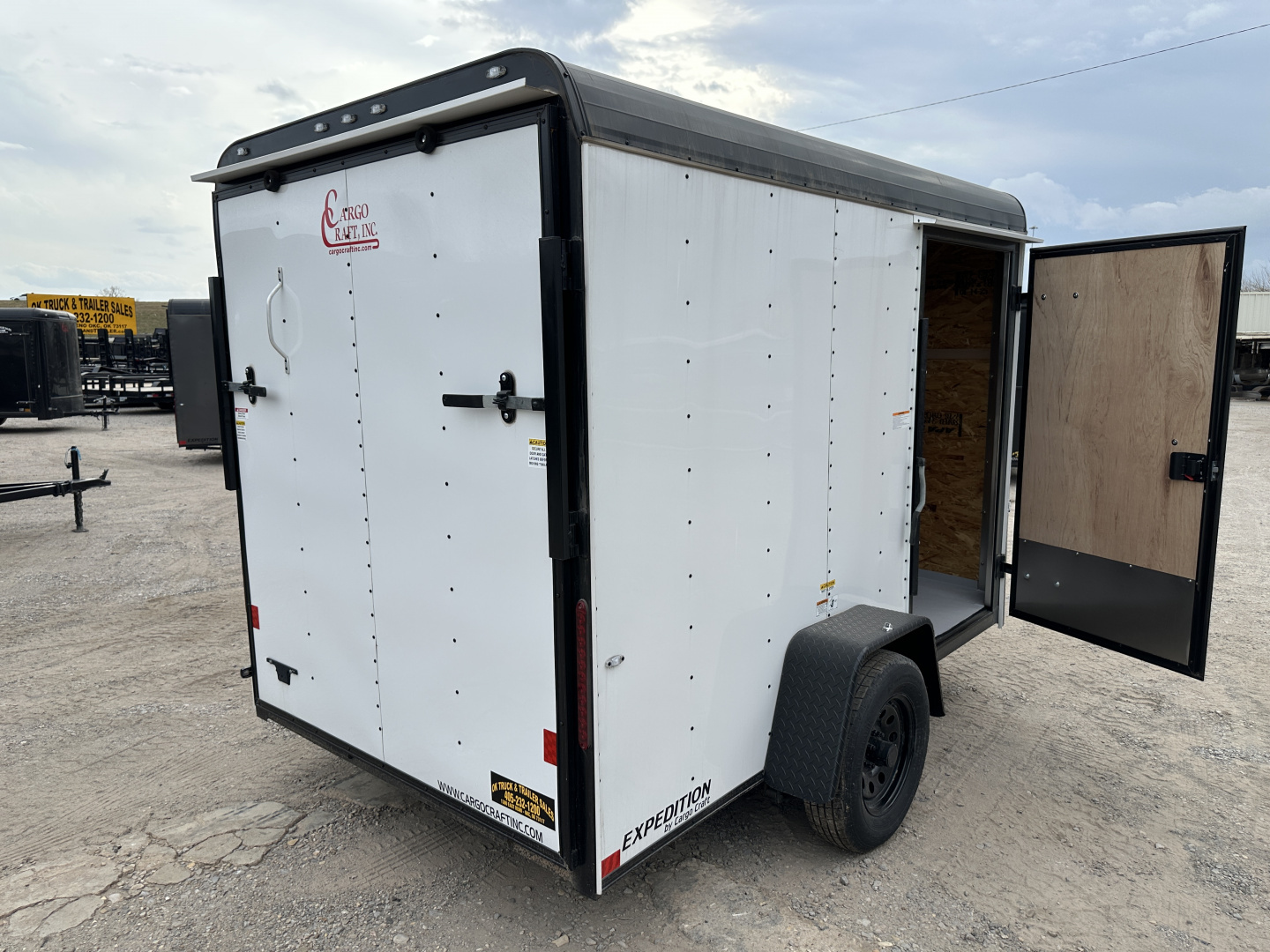 New 2025 Cargo Craft 6'x10'x6'6" Expedition Extreme White / Black out w/ ramp door Cargo / Enclosed Trailer