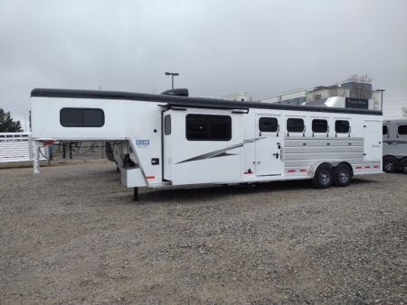 New 2026 Trails West Sierra 4 Horse w/ 10x10 Living Quarters Trailer