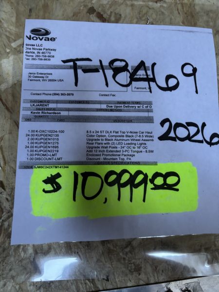 New 2026 Look Trailers 8.5X24 Cargo / Enclosed Trailer (BLACK)