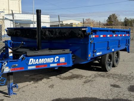 New 2025 Diamond C DOD 96"x14' - 14.9K Deckover Telescopic Dump Trailer
