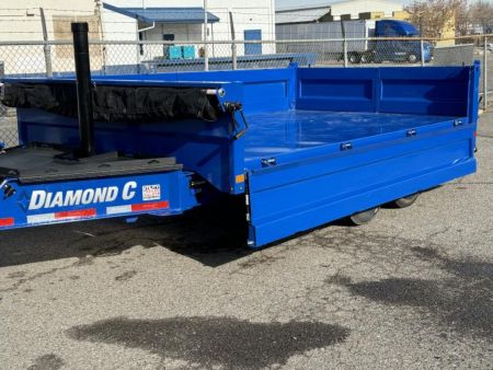 New 2025 Diamond C DOD 96 x14' - 14.9K Deckover Telescopic Dump Trailer