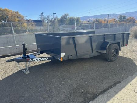 New 2025 Lamar 77" X 12' US - 3K Solid Side Landscape Utility Trailer