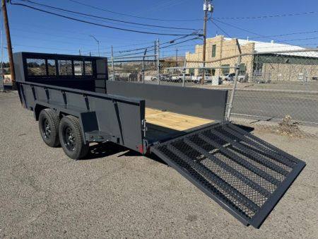 New 2025 Lamar 77" X 14' US - 7K Solid Side Landscape Utility Trailer