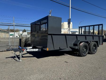 New 2025 Lamar 77  X 14' US - 7K Solid Side Landscape Utility Trailer
