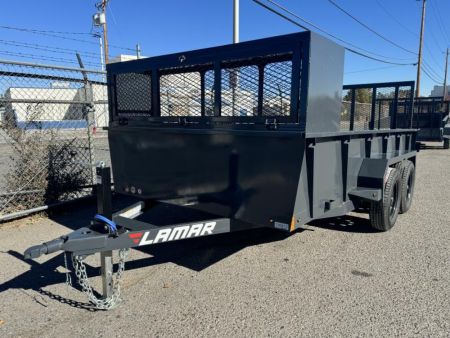 New 2025 Lamar 77" X 14' US - 7K Solid Side Landscape Utility Trailer