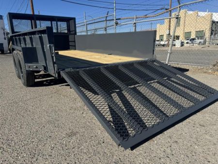 New 2025 Lamar 77" X 14' US - 7K Solid Side Landscape Utility Trailer