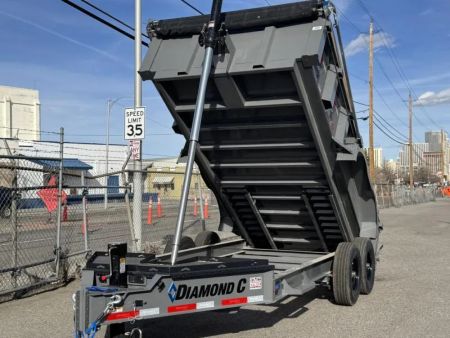 New 2027 Diamond C LPT 14' 7 GA. - 15.5K Telescopic Dump Trailer