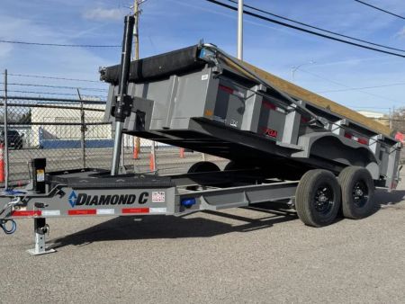 New 2027 Diamond C LPT 14' 7 GA. - 15.5K Telescopic Dump Trailer