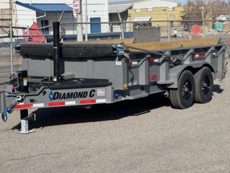 New 2027 Diamond C LPT 14' 7 GA. - 15.5K Telescopic Dump Trailer