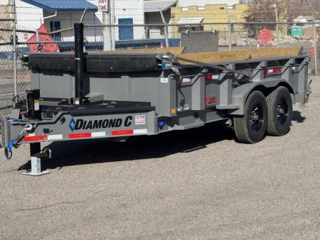 New 2027 Diamond C LPT 14' 7 GA. - 15.5K Telescopic Dump Trailer