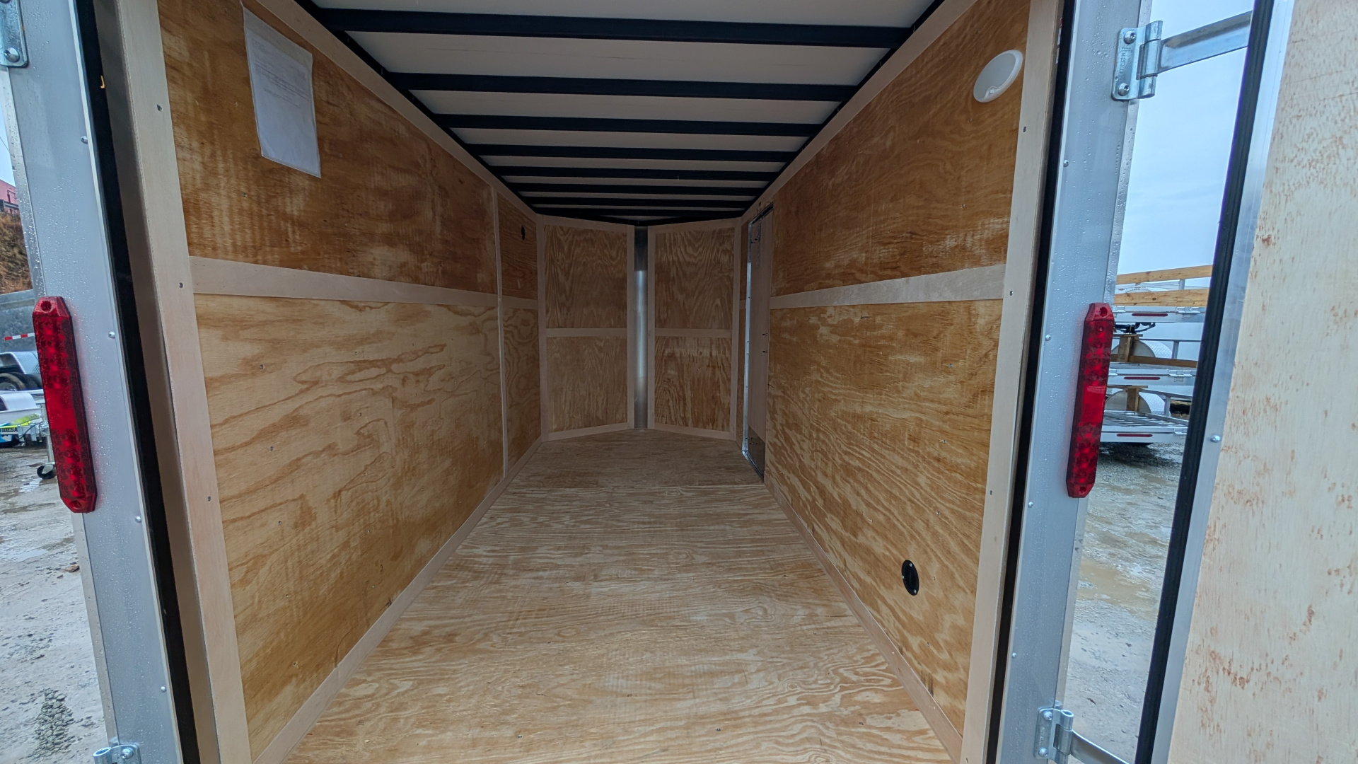 New 2026 Homesteader 6x12 Tandem Intrepid V-Nose Cargo Trailer w/ Barn Doors
