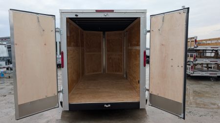 New 2026 Homesteader 6x12 Tandem Intrepid V-Nose Cargo Trailer w/ Barn Doors