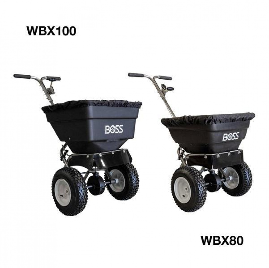 New BOSS WBX28080 WALK BEHIND Salt Spreader