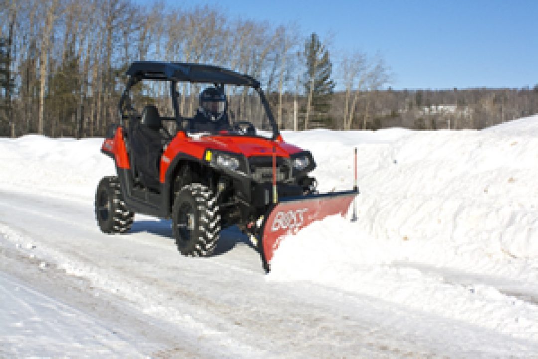 New 2026 BOSS SNOWPLOW 4'0'' STRAIGHT BLADE POLY UTV PLOW (UTV-ATV)