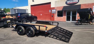 New 7 x 12 Sure-Trac Tube Top Utility Trailer 7k** RE-ENFORCED GATE