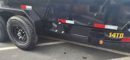 New 7 x 14 Big Tex Low Pro 14TD Telescopic Dump Trailer 15.4K****7 Gauge Floor