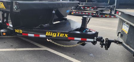 New 7 x 14 Big Tex Low Pro 14TD Telescopic Dump Trailer 15.4K****7 Gauge Floor
