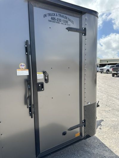 New 2026 Cargo Craft 6'x14'x6'6" Elite V Nose Sport with Ramp door in Charcoal / Black out Cargo / Enclosed Trailer
