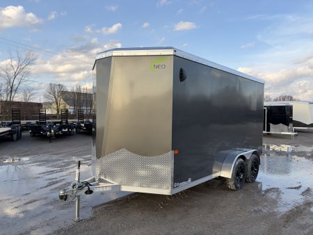 New 2026 Model Year Clearance NEO TRAILERS NAV147TR6 (7' X 14') 7K V-Nose Cargo / Enclosed Trailer