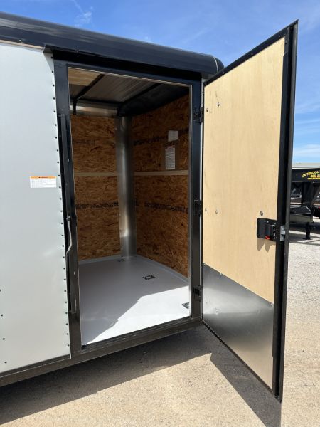 New 2026 Cargo Craft 7'x16'x7' Tall Expedition Extreme Silver Black out with ramp door Cargo / Enclosed Trailer