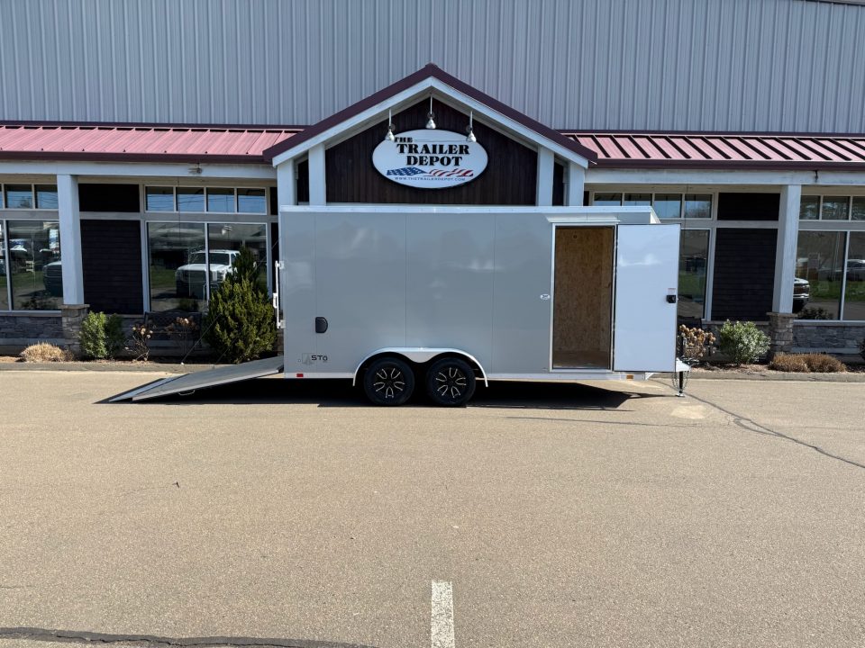 New ATC 7' x 16' + 2' V-Nose Enclosed Cargo Trailer with Ramp Door 7.7K