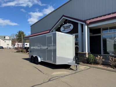 New ATC 7' x 16' + 2' V-Nose Enclosed Cargo Trailer with Ramp Door 7.7K