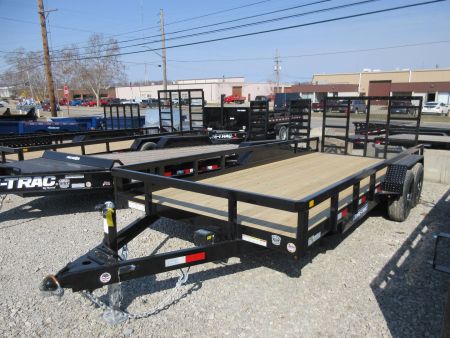 New 2026 Sure-Trac 7 x 18 Tube Top Utility Trailer 10K Tandem Utility Trailer