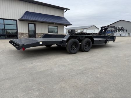 New 2026 Hillcrest Black-Grey 82"x18'+2' 7k Car Hauler Trailer