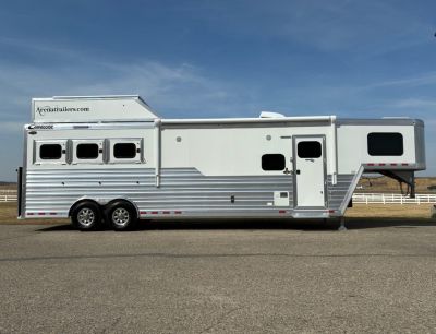New 2026 Cimarron 3H 12'6  Trail Boss Conversions LQ Horse Trailer