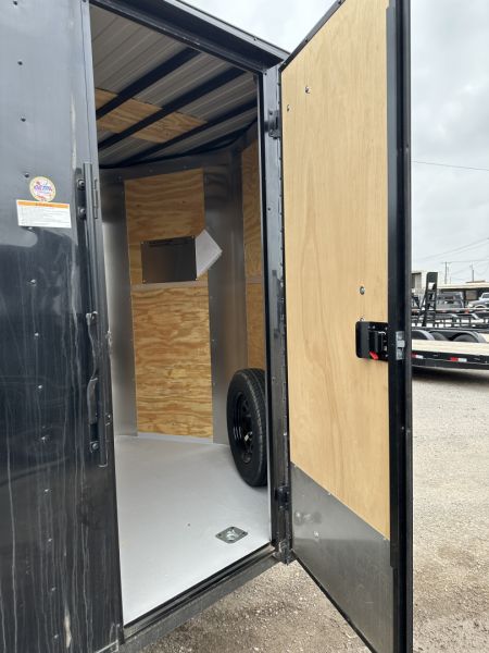 New 2025 Cargo Craft 7'x16'x7'tall Elite V Nose Sport with ramp door, black/black out Cargo / Enclosed Trailer