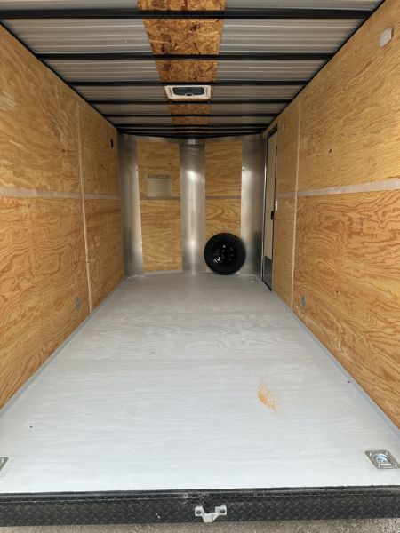 New 2025 Cargo Craft 7'x16'x7'tall Elite V Nose Sport with ramp in Charcoal / Black out Cargo / Enclosed Trailer