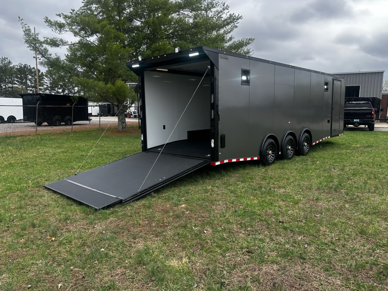 New 2026 Rock Solid Cargo 8.5x28 Race Trailer -Finished Interior-7000LB Triple Torsion-Heavy Duty Ramp
