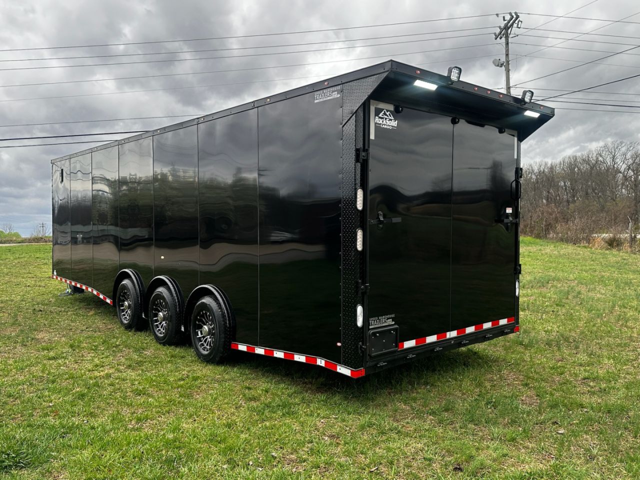 New 2026 Rock Solid Cargo 8.5x28 Race Trailer -Finished Interior-7000LB Triple Torsion-Recessed E-Track - HD Ramp