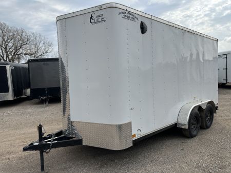 New 2025 Cargo Craft 7'x16'x7'tall Elite V Nose Ramp white Cargo / Enclosed Trailer