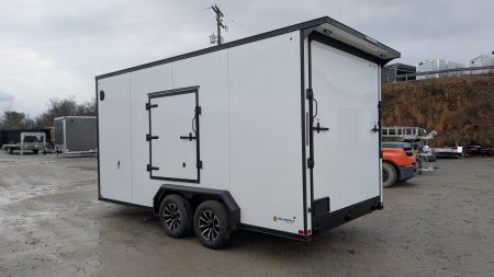 New 2026 BELMONT 7.5 x 16 V-Nose Cargo Trailer w/ Ramp Door (90" INSIDE HEIGHT!!!)