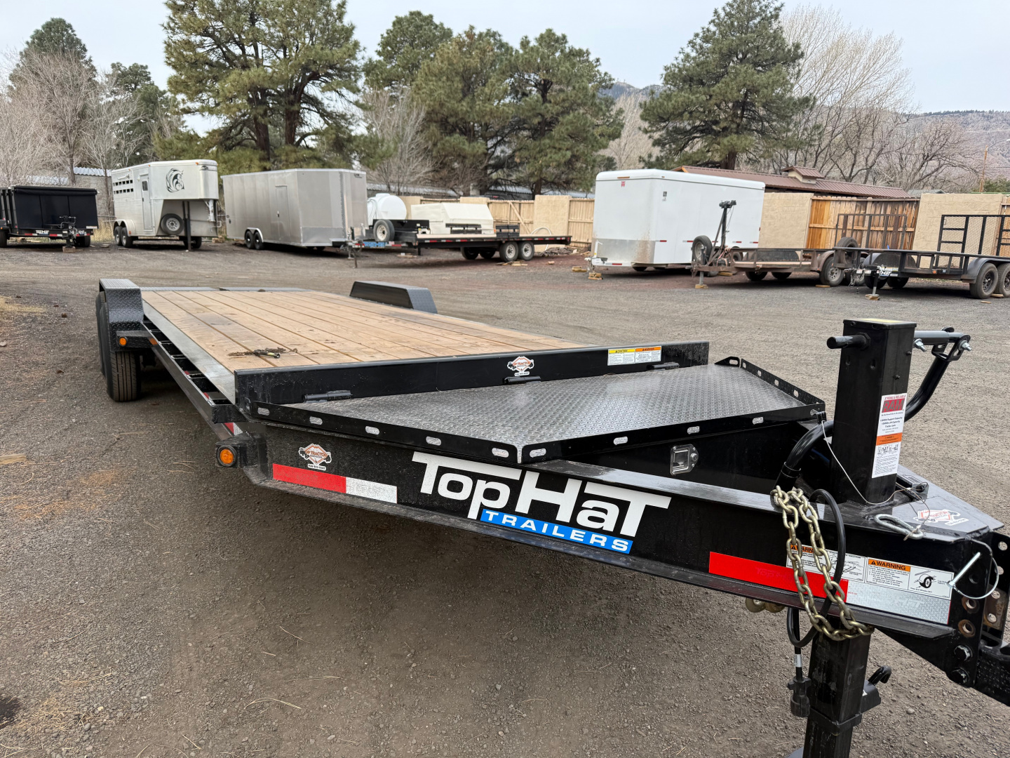 New NEW 2026 Top Hat Trailers 83X24 Equipment I-Beam Frame with 3' Jumbo ramps