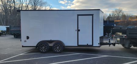 New 7 x 16 Look ST DLX Cargo Blackout Package 7k w/ Black Aluminum Wheels