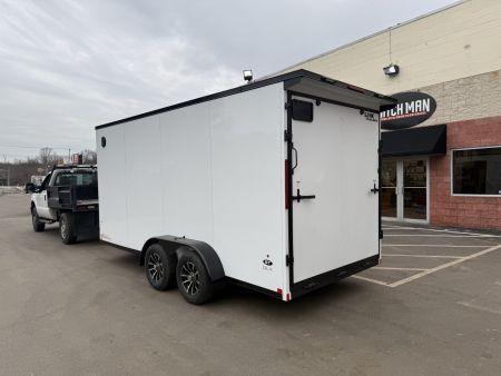 New 7 x 16 Look ST DLX Cargo Blackout Package 7k w/ Black Aluminum Wheels