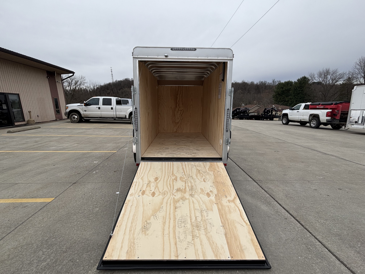 New 2027 Car Mate Trailers 5X10 Sportster Enclosed Trailer - Crystal White - 6" extra height - W/ Ramp Door - 2990# GVWR
